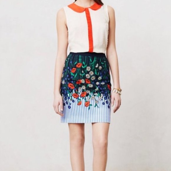 Anthropologie Dresses & Skirts - Anthropologie Vertical Garden Floral Pencil Skirt